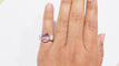 Bague 49 Bague nœud en or jaune 18 ct, améthyste et diamants 58 Facettes 32678