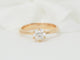 Bague 51.5 Bague solitaire en or rose 18 kt et diamant 0,69 ct certifié 58 Facettes 31906
