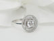 Bague 52 Bague solitaire en or blanc 18 ct et diamants 58 Facettes 29912