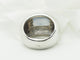 Bague 51 Poiray - Bague en or blanc 18 kt, calcédoine bleue et diamants 58 Facettes