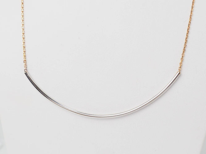 Collier Collier arc en or rose et blanc 18 K 58 Facettes F4646