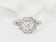 Bague 65 Bague hexagonale en or blanc 18 ct et diamants 58 Facettes 33122