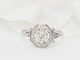 Bague 65 Bague hexagonale en or blanc 18 ct et diamants 58 Facettes 33122