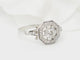 Bague 65 Bague hexagonale en or blanc 18 ct et diamants 58 Facettes 33122