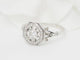 Bague 65 Bague hexagonale en or blanc 18 ct et diamants 58 Facettes 33122