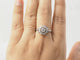 Bague 65 Bague hexagonale en or blanc 18 ct et diamants 58 Facettes 33122