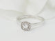 Bague 53.5 Bague solitaire en or blanc 18 kt et diamants 0,15 ct 58 Facettes 30934