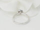 Bague 53.5 Bague solitaire en or blanc 18 kt et diamants 0,15 ct 58 Facettes 30934