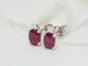 Boucles d'oreilles Puces d’oreilles en or blanc 18 ct, rubis 2,20 ct et diamant 58 Facettes 33180