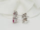 Boucles d'oreilles Puces d’oreilles en or blanc 18 ct, rubis 2,20 ct et diamant 58 Facettes 33180