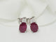 Boucles d'oreilles Puces d’oreilles en or blanc 18 ct, rubis 2,20 ct et diamant 58 Facettes 33180