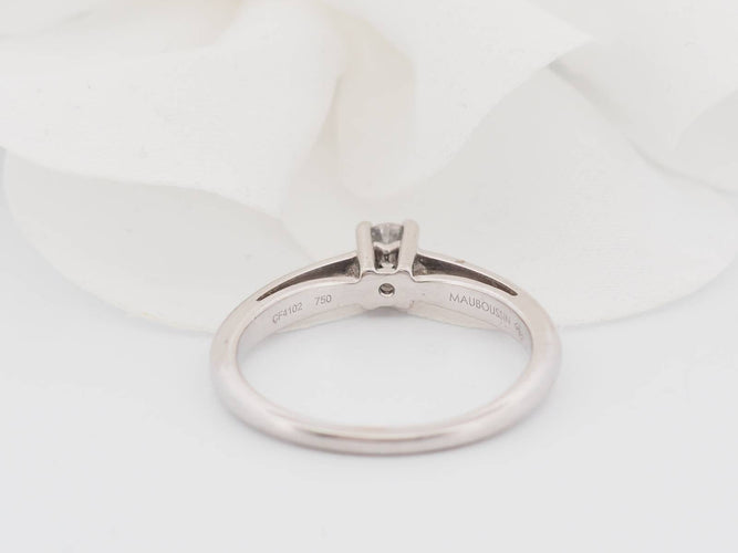 Bague 50 Mauboussin Sel de ma vie - Bague solitaire en or blanc et diamants 58 Facettes 31102