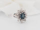 Bague 57.5 Bague entourage en or blanc 18 ct, saphir et diamants 58 Facettes 31220
