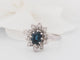 Bague 57.5 Bague entourage en or blanc 18 ct, saphir et diamants 58 Facettes 31220