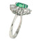 Bague 54.5 Bague vintage en or blanc 18K, émeraude colombienne 2,00 ct et diamants 58 Facettes