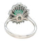 Bague 54.5 Bague vintage en or blanc 18K, émeraude colombienne 2,00 ct et diamants 58 Facettes