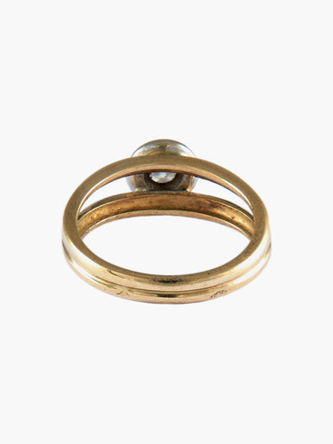 Bague 54 Bague solitaire ajourée en or jaune 18k et diamant taille brillant 58 Facettes BO/150047