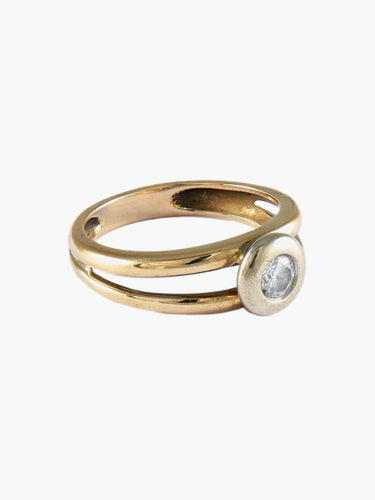 Bague 54 Bague solitaire ajourée en or jaune 18k et diamant taille brillant 58 Facettes BO/150047