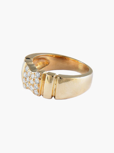 Bague 50 Bague nœud pavée en or jaune et diamants 58 Facettes BO/130058