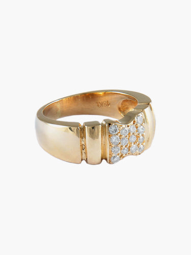 Bague 50 Bague nœud pavée en or jaune et diamants 58 Facettes BO/130058