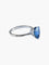 Bague 54 Bague solitaire en or blanc 18 carats et saphir de Ceylan 58 Facettes BO/170005