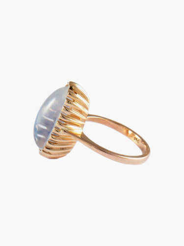 Bague 48 Bague ovale en or jaune 18k sertie d’un quartz 58 Facettes BO/130099