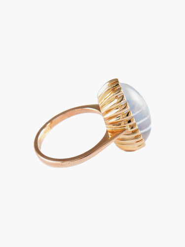 Bague 48 Bague ovale en or jaune 18k sertie d’un quartz 58 Facettes BO/130099