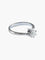 Bague 50.5 Bague solitaire en or blanc 18 carats et diamant 0,50 ct 58 Facettes BO/120040