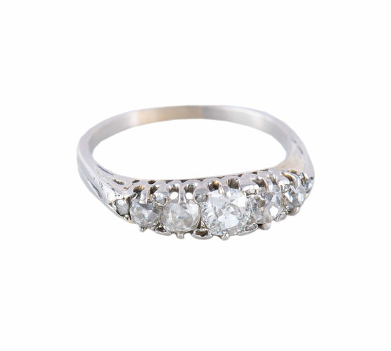Bague 57 Bague «Chimère» Art déco en platine et diamants 58 Facettes BO/220095 NSS