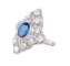 Bague 50 Bague Art Déco en platine et saphir, entourée de diamants 58 Facettes BO/220144