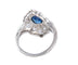 Bague 50 Bague Art Déco en platine et saphir, entourée de diamants 58 Facettes BO/220144