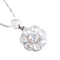 Collier Collier fleur en or blanc 18k, platine et diamants 58 Facettes BO/220123