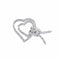Pendentif Pendentif « Cœur » pavé en or blanc et diamants 58 Facettes BO/220085