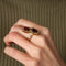 Bague 53 Bague Toi & Moi en or jaune 18k et rubis, diamants 58 Facettes BO/220084