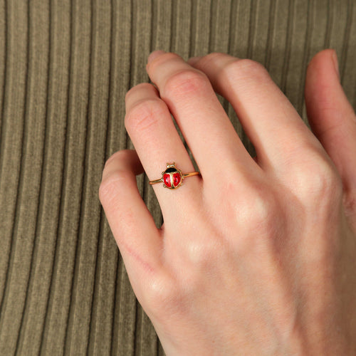 Bague 48 Bague Coccinelle en or jaune 18 carats 58 Facettes BO/220049 RIV