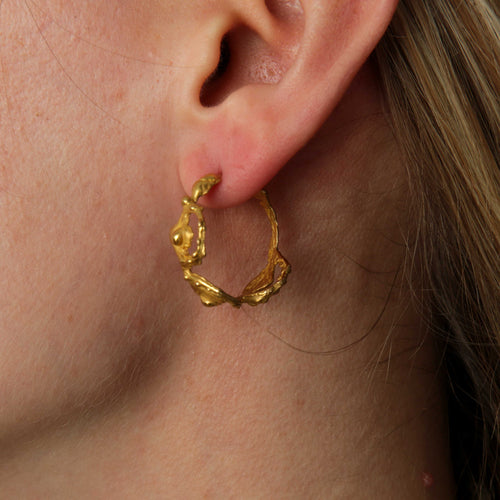 Boucles d'oreilles Boucles d’oreilles créoles « Éphéméral » en or jaune 18 carats 58 Facettes BO/220054