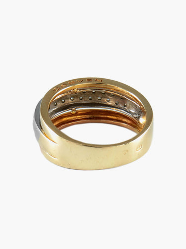 Bague 57 Carven - Bague ajourée en 3 ors 18 carats et diamants 58 Facettes BO/130062