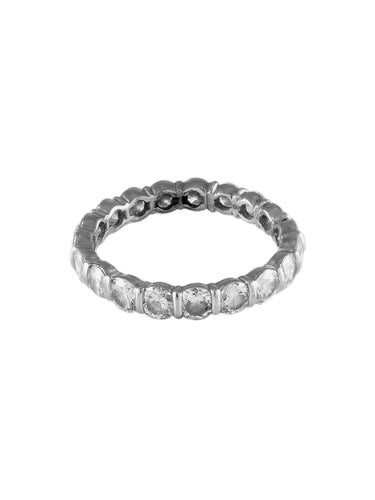 Bague 63 Bague alliance américaine en or blanc 18 carats et diamants 58 Facettes BO/200013