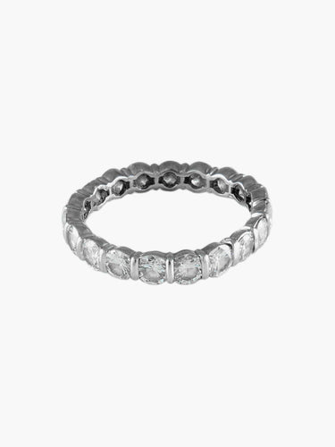 Bague 63 Bague alliance américaine en or blanc 18 carats et diamants 58 Facettes BO/200013