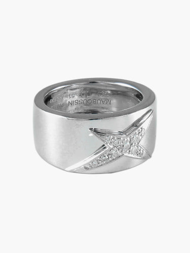 Bague 51 Mauboussin - Bague jonc Étoile Divine en or blanc et diamants 58 Facettes BO210019
