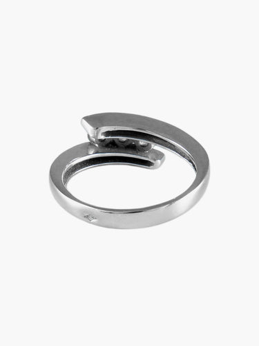 Bague 53 Bague "Trio" pavée en or blanc et diamants 58 Facettes BO/200006