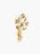 Broche Broche bouquet de fleurs en or jaune 18k et pierres de couleur 58 Facettes BO/150006