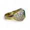 Bague 53 Bague dôme en or 18 carats avec émeraude et diamants 58 Facettes 287