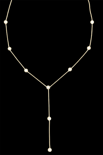 Collier Collier Tie en or blanc 18k et diamants 58 Facettes