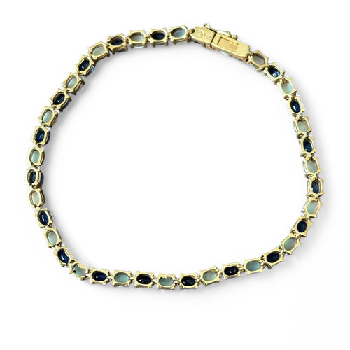 Bracelet Bracelet en or 18 carats serti de saphirs et opales 58 Facettes 344