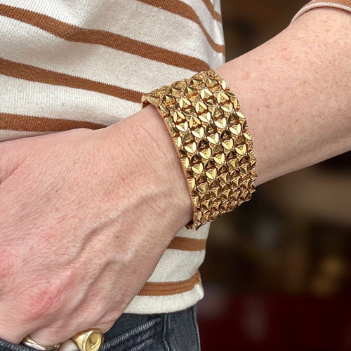 Bracelet Bracelet manchette vintage à maille fleurie souple 58 Facettes REF24083-246