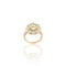 Bague 52 Bague cluster en or blanc et jaune 18k et diamants 58 Facettes