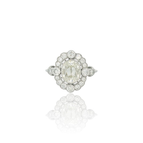 Bague 52 Bague Art déco en platine et diamants 58 Facettes