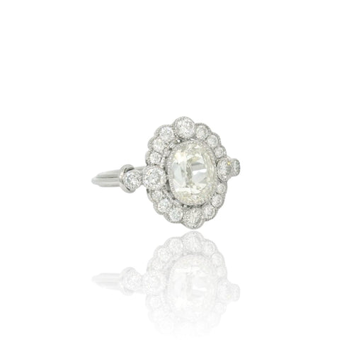 Bague 52 Bague Art déco en platine et diamants 58 Facettes
