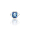 Bague 52 Bague émeraude saphir Ceylan et diamants en or blanc 18k 58 Facettes